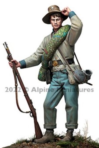 ALPINE MINIATURES 1:16 SET 16043 AMERICAN CIVIL WAR TEXAS INFANTRY, 1863