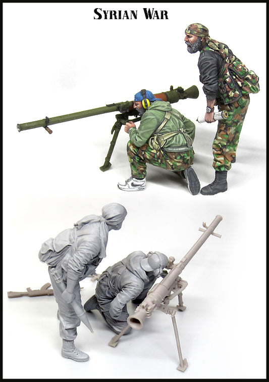 EVOLUTION MINIATURES 1:35 SET EM-35167 MODERN WARS SYRIAN SOLDIERS (2 FIGURES)