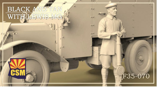 COPPER STATE MODELS 1:35 CSM F35-070 IRISH BLACK & TAN w/ LEWIS MG (1 FIGURE)