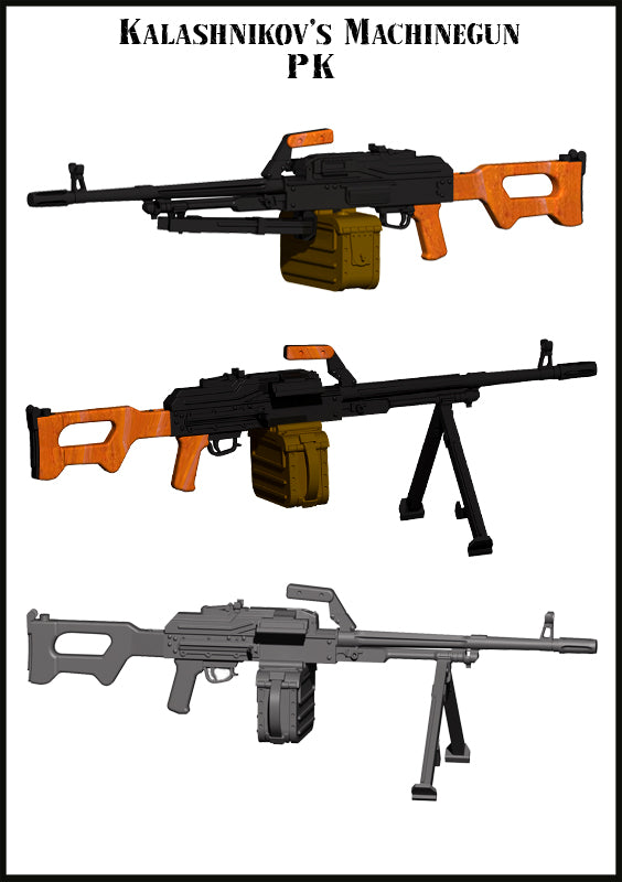 EVOLUTION MINIATURES ACCESSORIES EMA-35017 RUSSIAN KALASHNIKOV'S MG PK