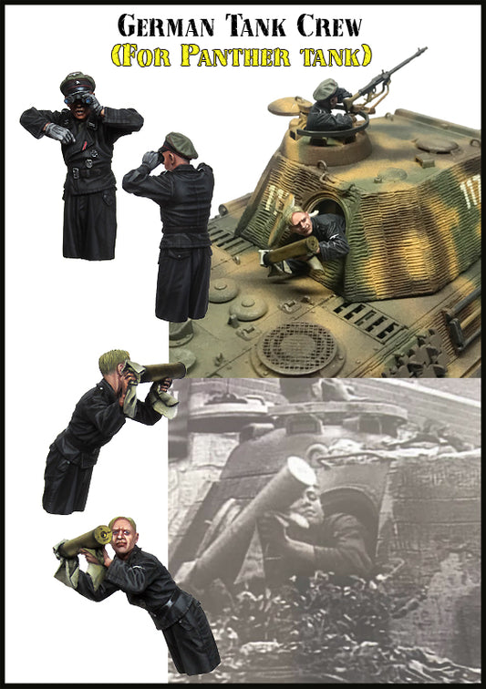 EVOLUTION MINIATURES 1:35 SET EM-35175 WWII GERMAN TANK CREW (2 HALF FIGURES)