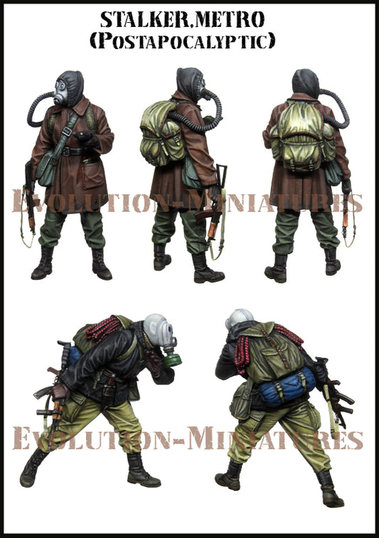 EVOLUTION MINIATURES 1:35 SET EM-35183 POST-APOCALYPTIC STALKER METRO -2 FIGURES