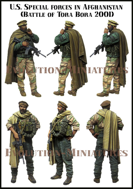 EVOLUTION MINIATURES 1:35 SET EM-35197 U.S. SPECIAL FORCES AFGHANISTAN-2 FIGURES
