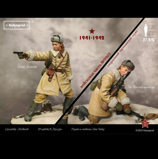 KATYAGRAD MINIATURES 1:35 KG35032 RED ARMY 9903 MILITARY UNIT- 2 FIGURES