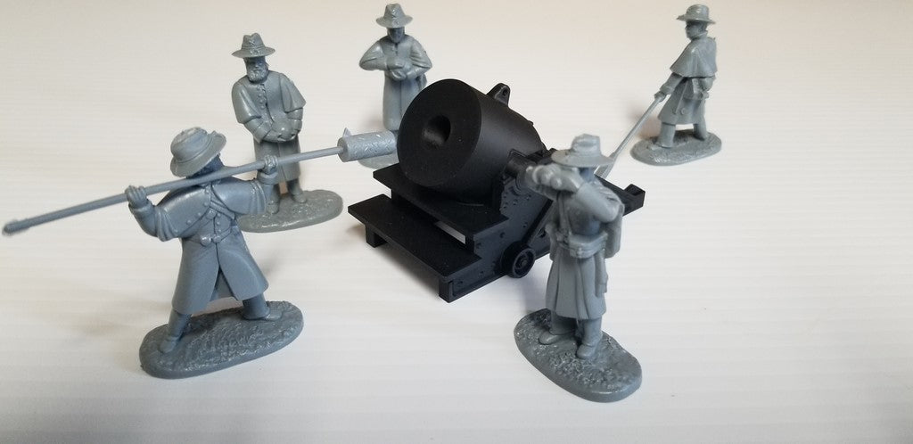 ARMIES IN PLASTIC 5978 AMERICAN CIVIL WAR 13 INCH MORTAR w/ CONFEDERATE CREW