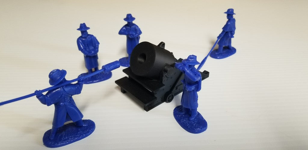 ARMIES IN PLASTIC 5977 AMERICAN CIVIL WAR 13 INCH MORTAR w/ UNION CREW OF 5