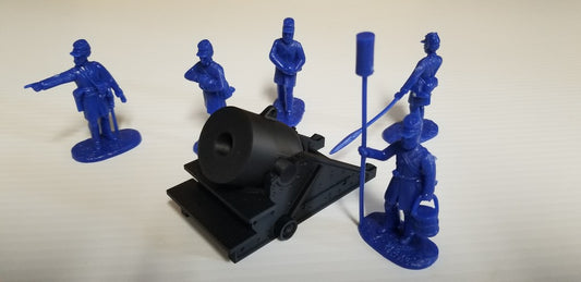 ARMIES IN PLASTIC 5979 AMERICAN CIVIL WAR 13 INCH MORTAR w/ UNION CREW OF 5