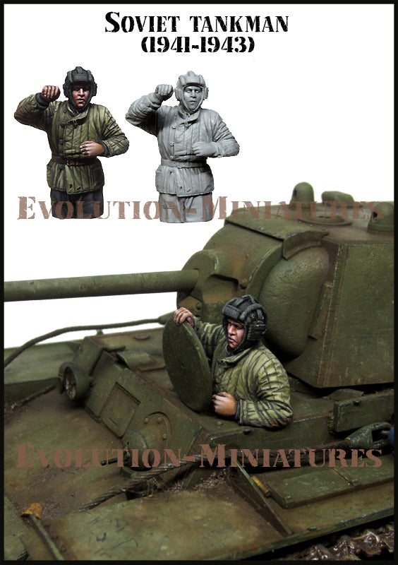 EVOLUTION MINIATURES 1:35 SET EM-351210 WWII SOVIET TANKMAN   (1 HALF FIGURE)