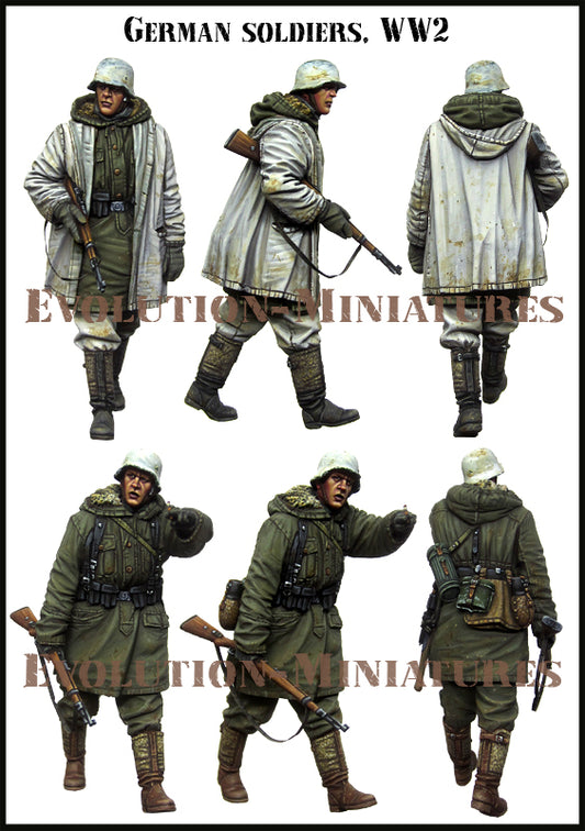 EVOLUTION MINIATURES 1:35 SET EM-35212 WW2 GERMAN SOLDIERS (2 FIGURES)