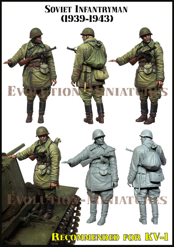 EVOLUTION MINIATURES 1:35 SET EM-35218 WWII SOVIET INFANTRYMAN (1941-1943)