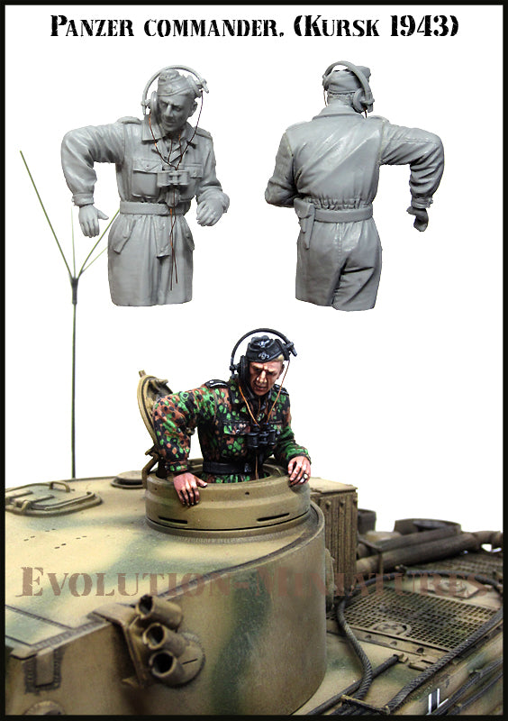 EVOLUTION MINIATURES 1:35 EM-35227 WWII GERMAN PANZER COMMANDER (KURSK 1943)