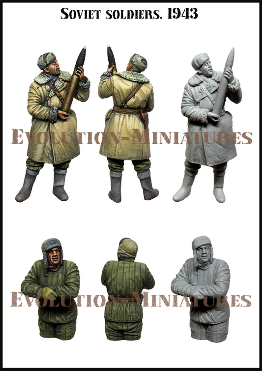 EVOLUTION MINIATURES 1:35 SET EM-35234 WWII SOVIET SOLDIERS, 1943