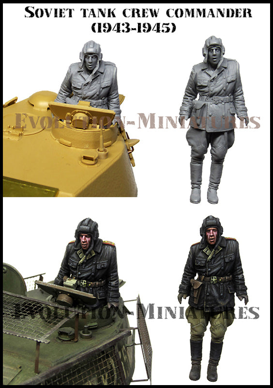 EVOLUTION MINIATURES 1:35 SET EM-35245 WWII SOVIET TANK CREW COMMANDER (1943-45)