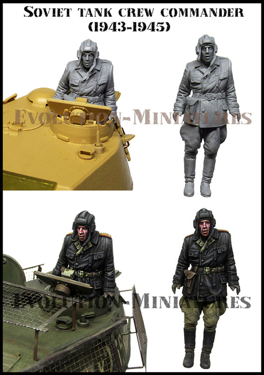 EVOLUTION MINIATURES 1:35 SET EM-35245 WWII SOVIET TANK CREW COMMANDER (1943-45)