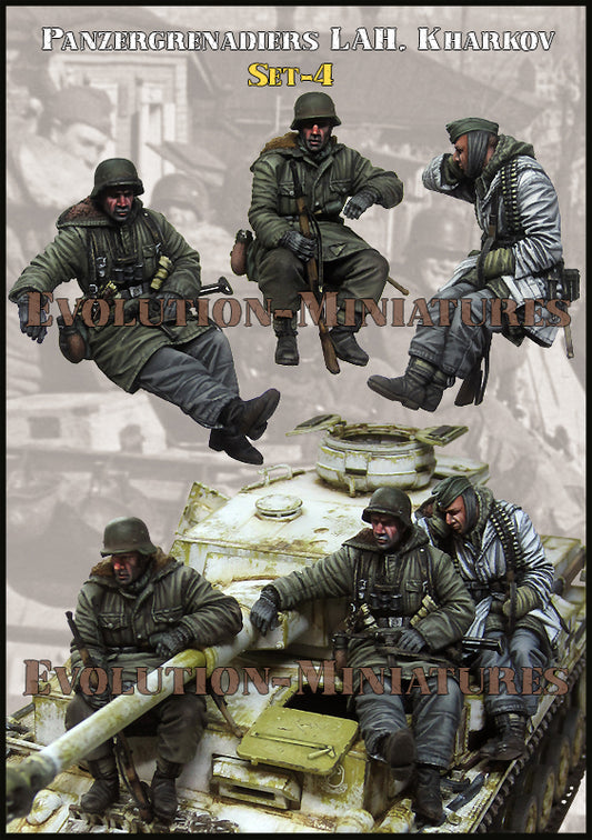EVOLUTION MINIATURES 1:35 EM-35253 WWII GERMAN PANZERGRENADIERS LAH SET-4