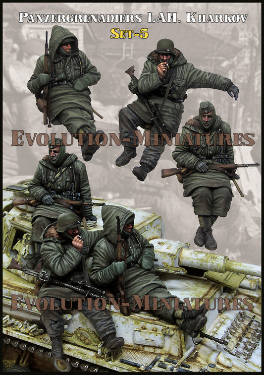 EVOLUTION MINIATURES 1:35 EM-35254 WWII GERMAN PANZERGRENADIERS LAH SET-5