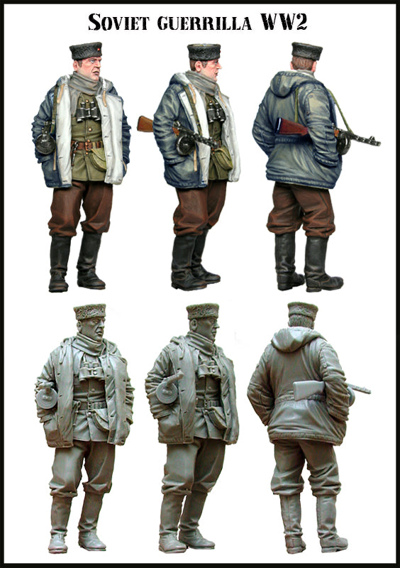 EVOLUTION MINIATURES 1:35 SET EM-35028 WWII SOVIET PARTIZAN COMMANDER- GUERRILLA