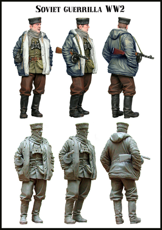 EVOLUTION MINIATURES 1:35 SET EM-35028 WWII SOVIET PARTIZAN COMMANDER- GUERRILLA