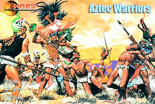 MARS 1:72 SET 72018  NEW WORLD AZTEC WARRIORS (GRAY) 30 FIGURES
