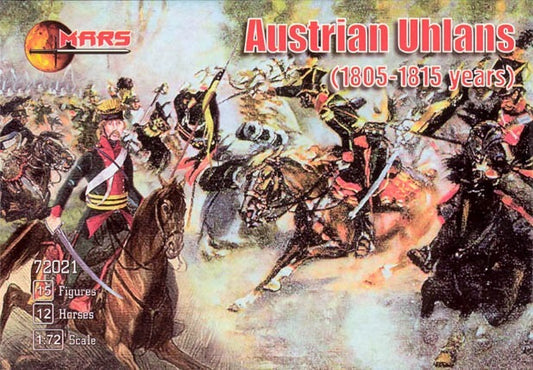 MARS  1:72 SET 72021 NAPOLEONIC WARS AUSTRAIN UHLANS (1805-1815) GRAY