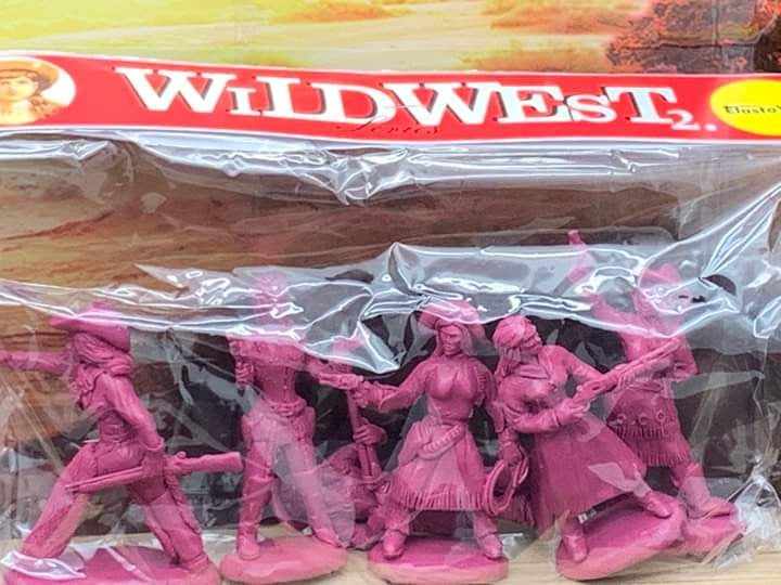 ELASTOWIT NEW ERA RUBBER  WILD WEST WOMEN OF THE WEST (9 FIGURES) 54/60/65mm