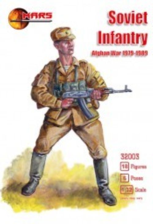 MARS 32003 AFGHAN WAR SOVIET INFANTRY 1979-1989 18 FIGURES, 6 POSES