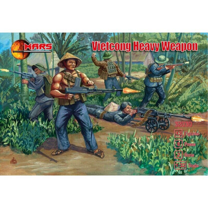 MARS FIGURE SET 32030 VIETNAM WAR VIETCONG HEAVY WEAPONS 12 FIGURES & 2 GUNS