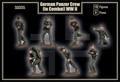 MARS 32035 WORLD WAR II GERMAN PANZER CREW IN COMBAT  15 FIGURES, 8 POSES