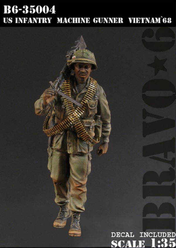 BRAVO *6 35004 VIETNAM WAR  1968 U.S. INFANTRY MACHINE GUNNER 1:35