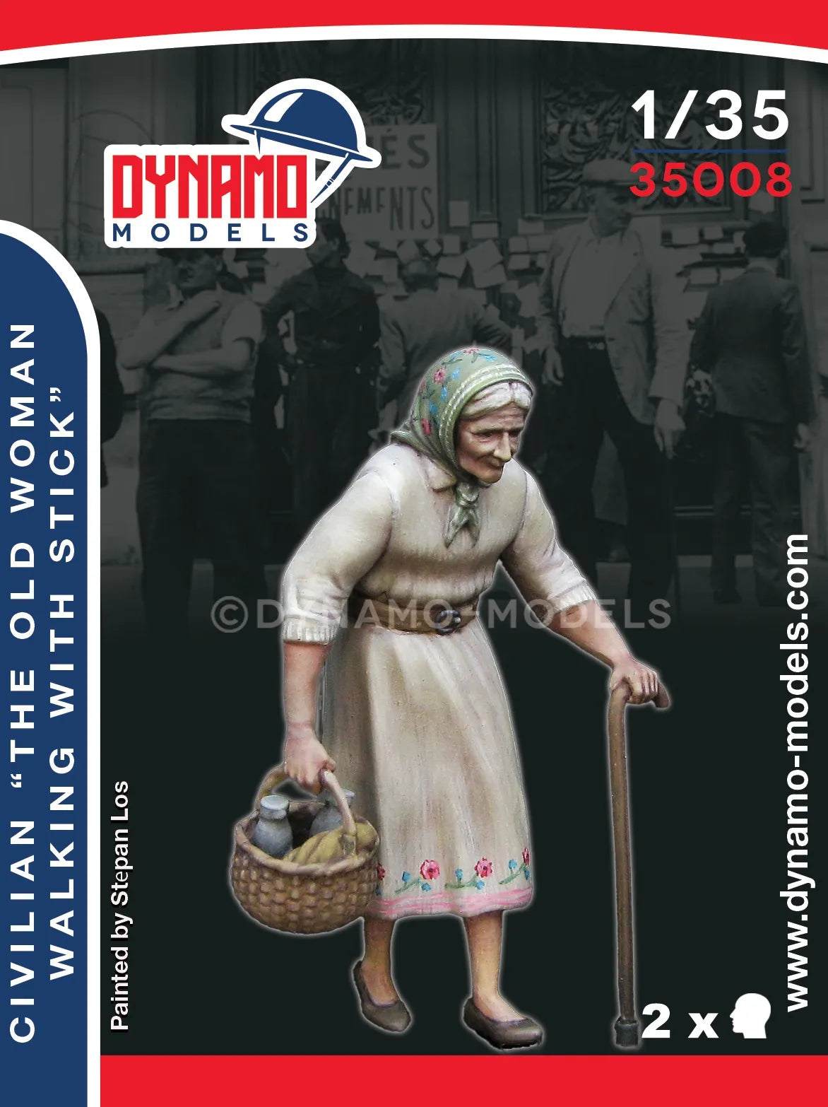 DYNAMO MODEL 1:35 SET 35008 WORLD WAR II CIVILIAN THE OLD WOMAN WALKING W/ STICK