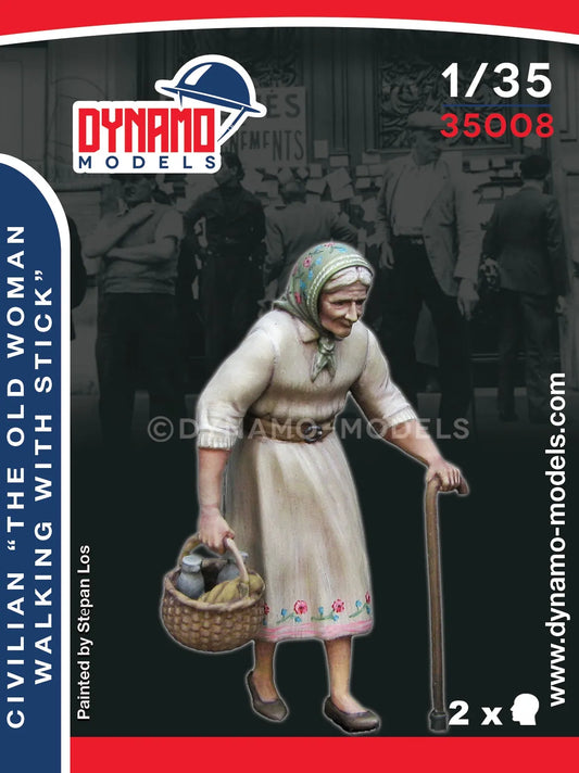 DYNAMO MODEL 1:35 SET 35008 WORLD WAR II CIVILIAN THE OLD WOMAN WALKING W/ STICK