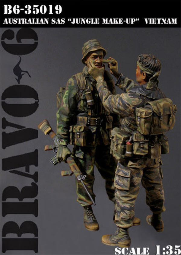 BRAVO *6 35019 VIETNAM WAR 1968 AUSTRALIAN SAS "JUNGLE MAKE UP" (2 FIGURES) 1:35