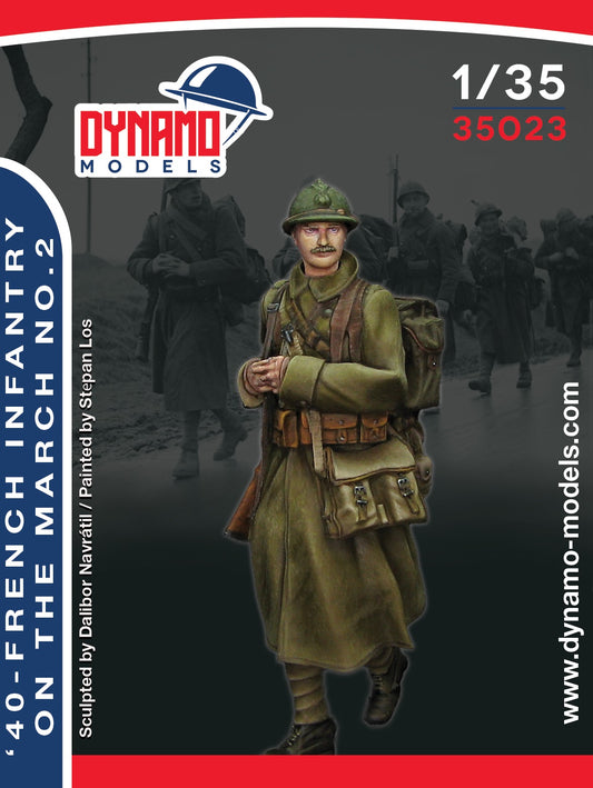 DYNAMO MODEL 1:35 KIT  35023 WWII  '40 FRENCH INFANTRY ON THE MARCH NO. 2