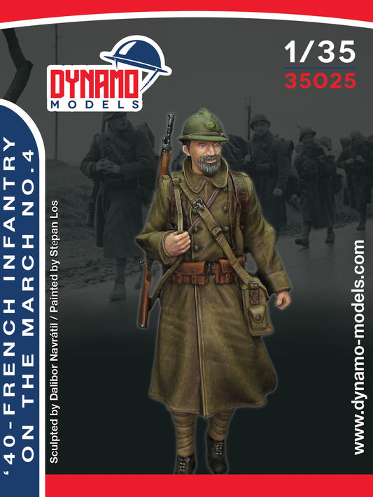 DYNAMO MODEL 1:35 KIT  35025 WWII  '40 FRENCH INFANTRY ON THE MARCH NO. 4