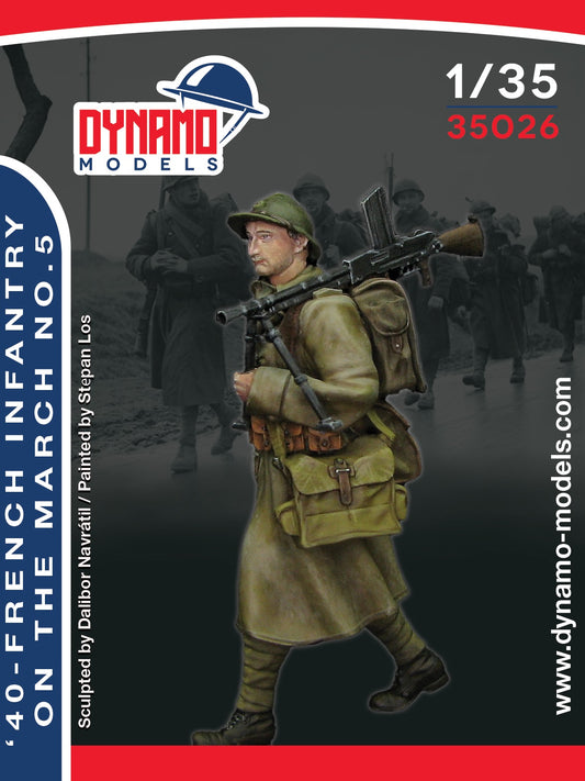 DYNAMO MODEL 1:35 KIT  35026 WWII  '40 FRENCH INFANTRY ON THE MARCH NO. 5