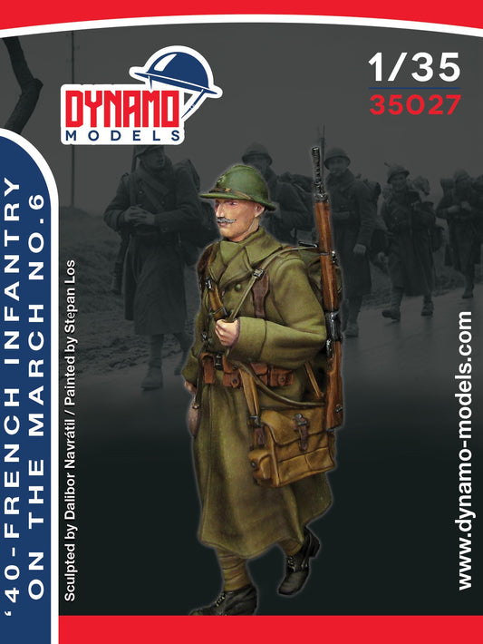 DYNAMO MODEL 1:35 KIT  35027 WWII  '40 FRENCH INFANTRY ON THE MARCH NO. 6