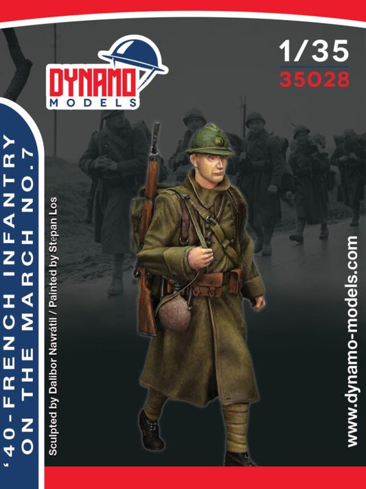 DYNAMO MODEL 1:35 KIT  35028 WWII  '40 FRENCH INFANTRY ON THE MARCH NO. 7