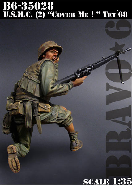 BRAVO *6 35028 VIETNAM WAR U.S. MARINE CORPS (2) "COVER ME!" TET 1968 1:35