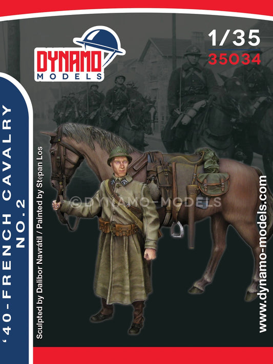 DYNAMO MODEL 35034 WWII  1940 FRENCH CAVALRY NO. 2  (1 MOUNTED FIGURE)