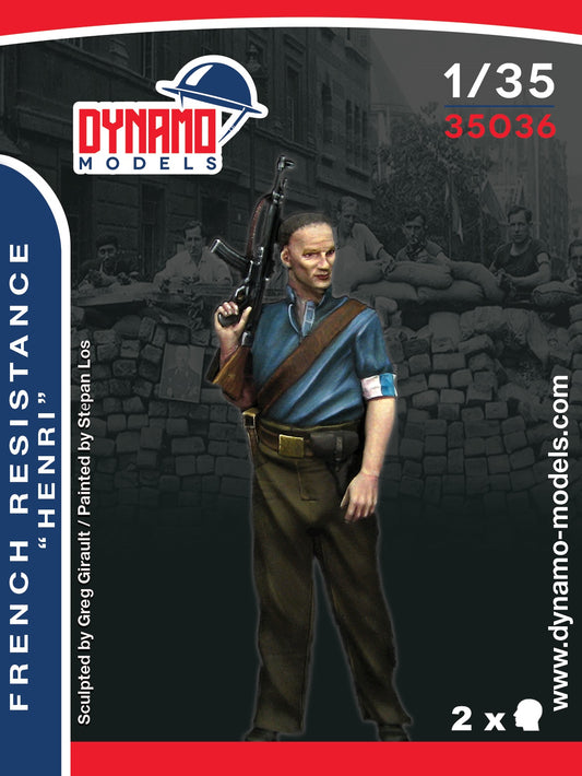 DYNAMO MODEL 35036 WWII FRENCH RESISTANCE FIGHTER "HENRI" VIVE LA FRANCE