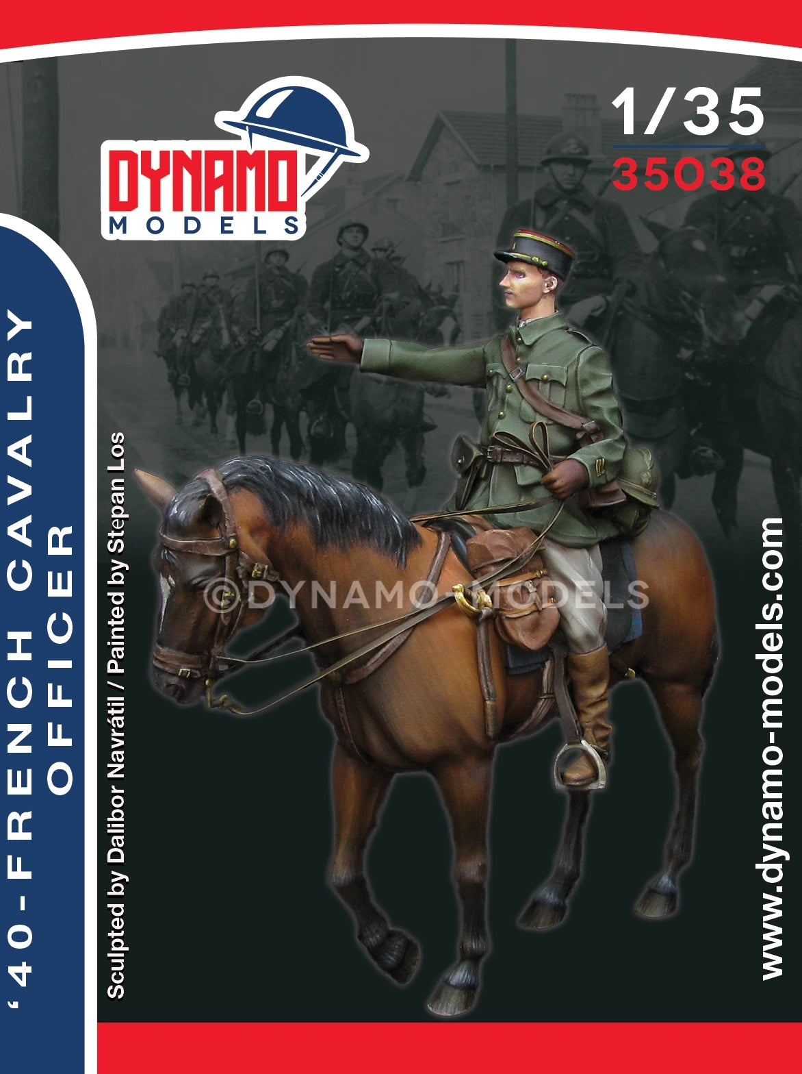 DYNAMO MODEL 35038 WWII  1940 FRENCH CAVALRY OFFICER (1 MOUNTED FIGURE)