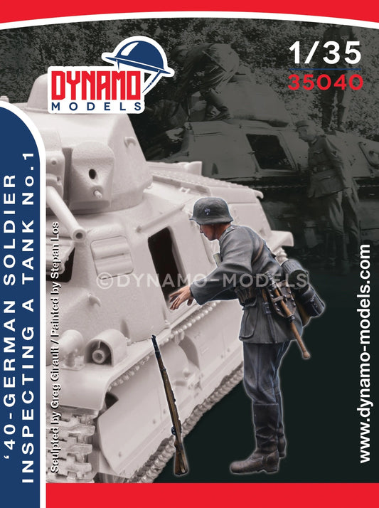 DYNAMO MODEL 35040 WWII  '40s GERMAN SOLDIER INSPECTING A TANK NO. 1