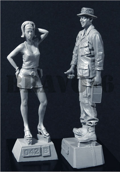 BRAVO *6 35042 VIETNAM WAR "ME SO HORNY!"  G.I. & Boom-Boom Girl (2 FIGURES)