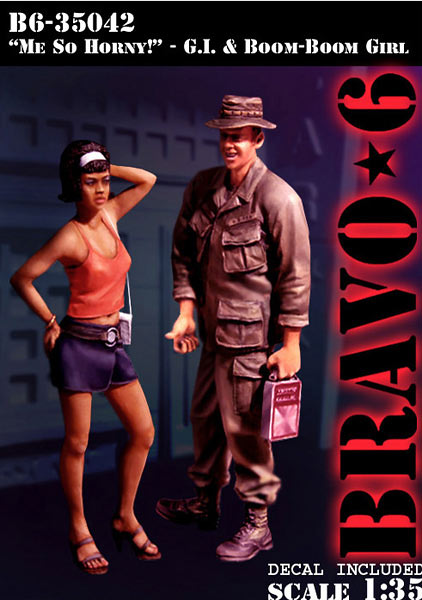 BRAVO *6 35042 VIETNAM WAR "ME SO HORNY!"  G.I. & Boom-Boom Girl (2 FIGURES)