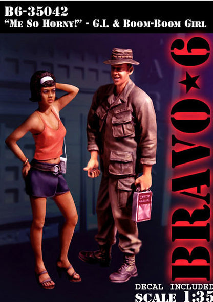 BRAVO *6 35042 VIETNAM WAR "ME SO HORNY!"  G.I. & Boom-Boom Girl (2 FIGURES)