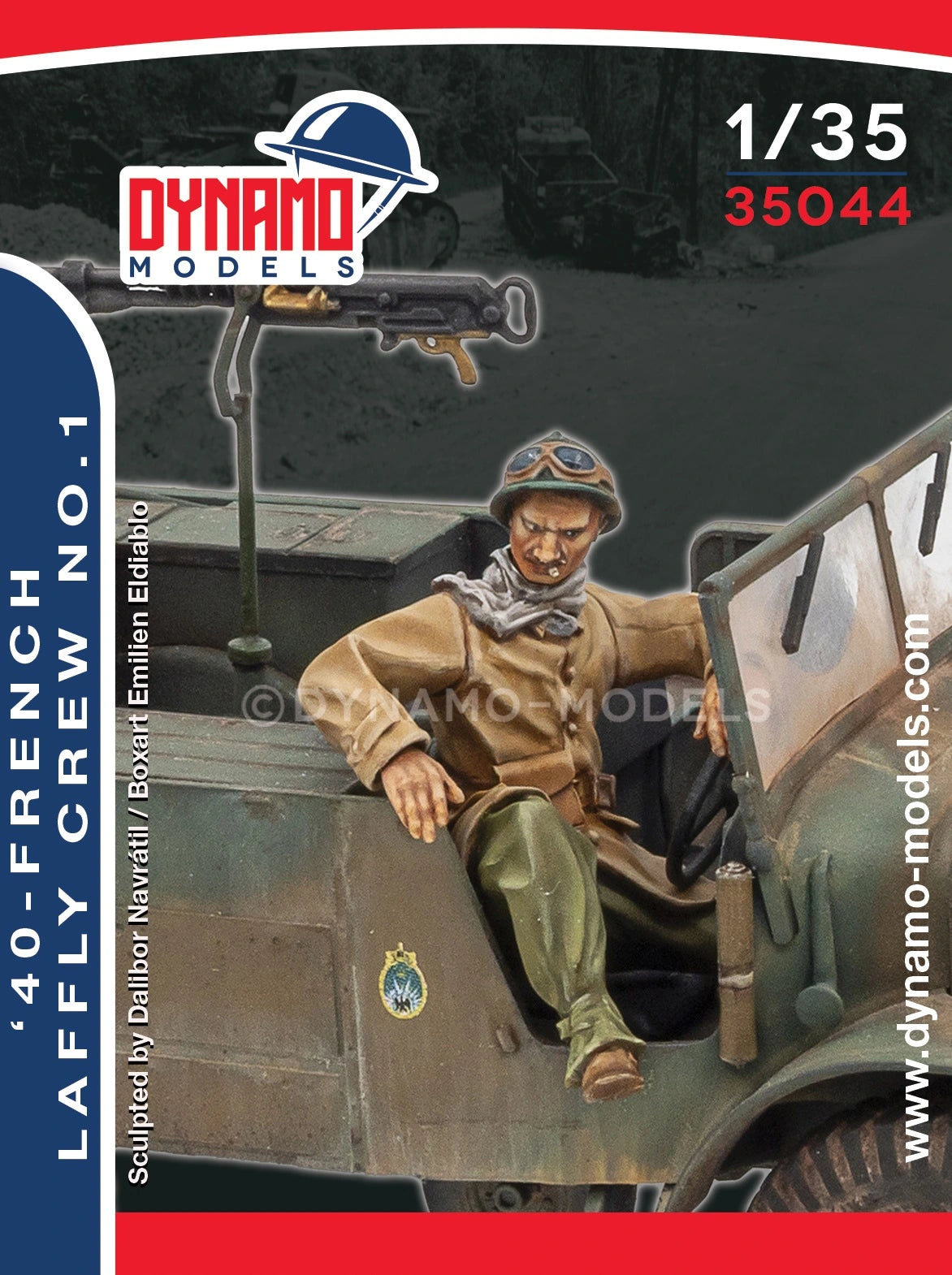 DYNAMO MODEL 1:35 KIT 35044 WWII  '40 FRENCH LAFFLY CREW NO.  1 (1 FIGURE)