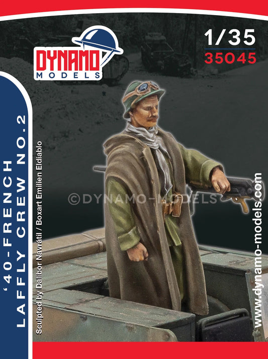 DYNAMO MODEL 1:35 KIT 35045 WWII  '40 FRENCH LAFFLY CREW NO. 2 (1 FIGURE)