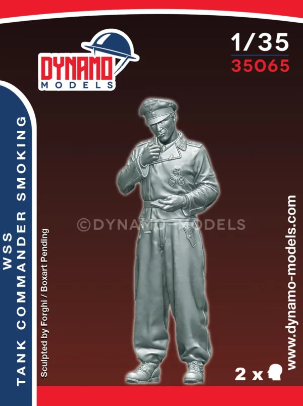 DYNAMO MODEL 35065 WWII GERMAN WSS PANTHER TANK COMMANDER  "SMOKING" (1 FIGURE)