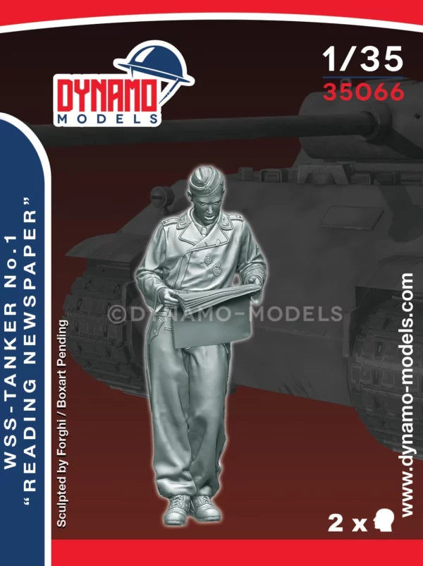 DYNAMO MODEL 35066 WWII GERMAN WSS PANTHER CREW NO. 1 TANKER "READING NEWSPAPER"