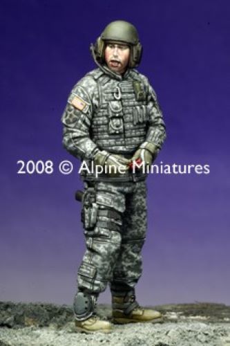 ALPINE MINIATURES 1:35 SET 35069 MODERN US AFV CREW #1  (1 FIGURE-2 HEADS)